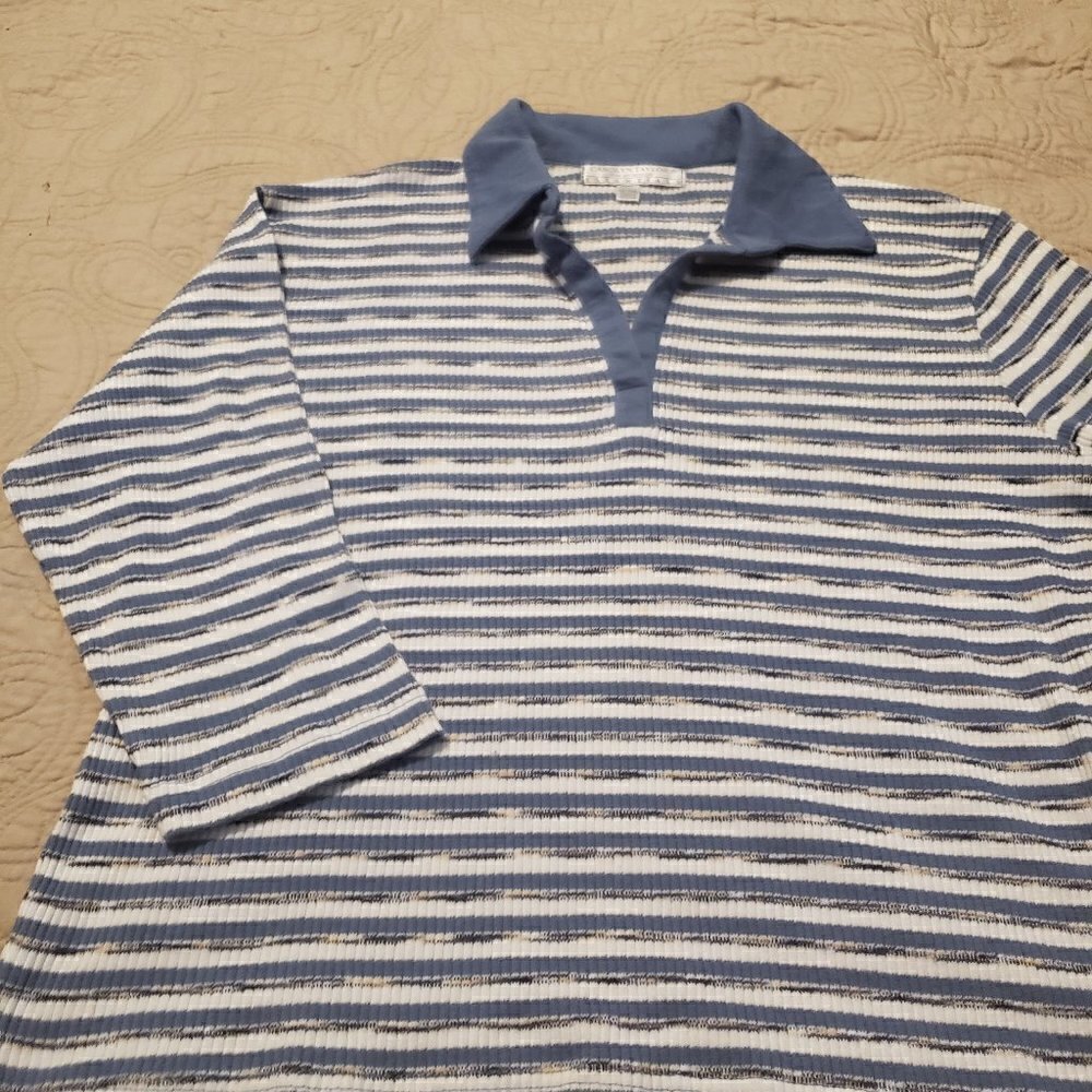 Vintage 90s Carolyn Taylor 3/4 Sleeve Top